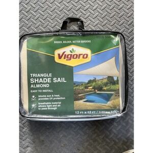 Vigoro 12‎ ft x 12 ft Almond Triangle Shade Sail